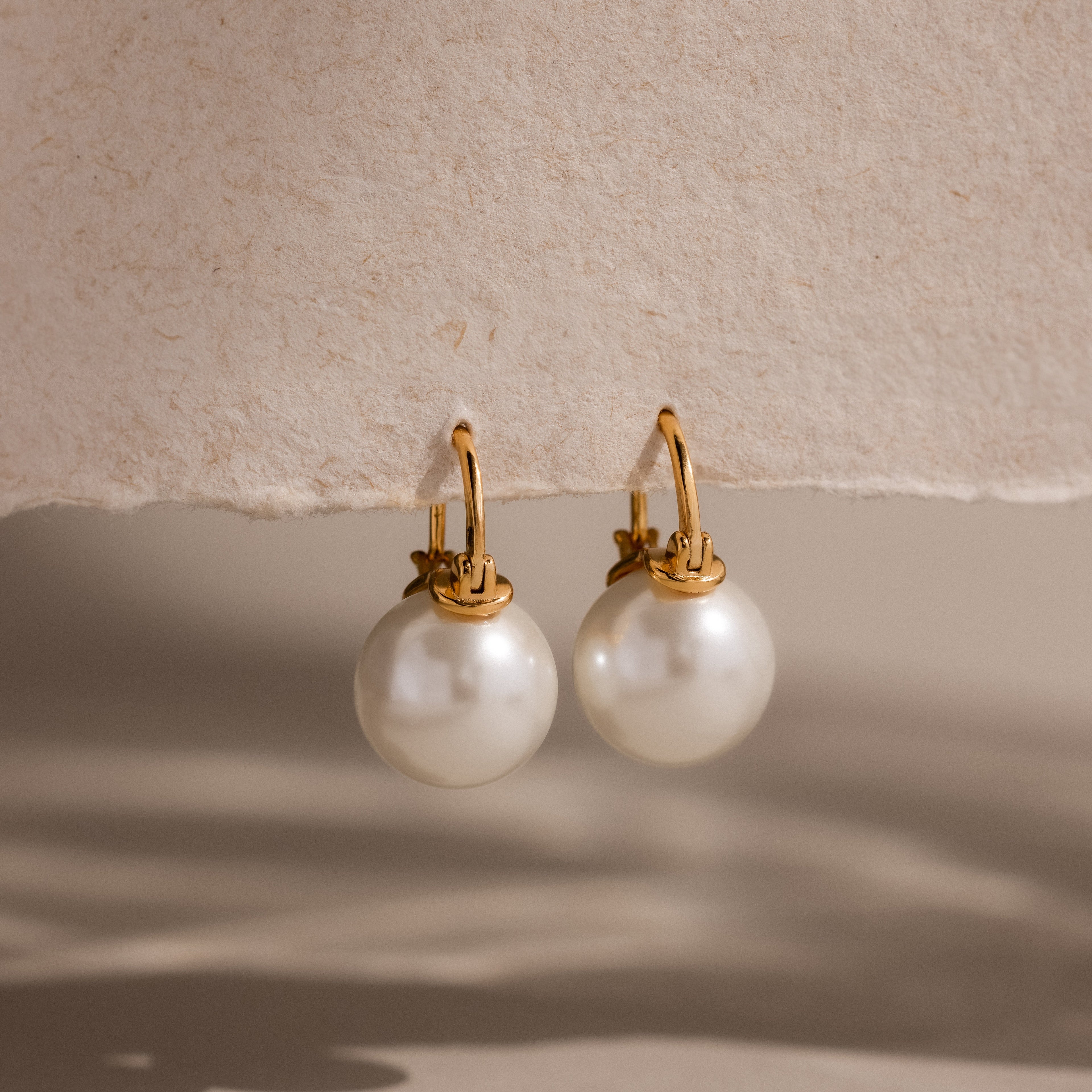 Pearl Dome Drop Earrings