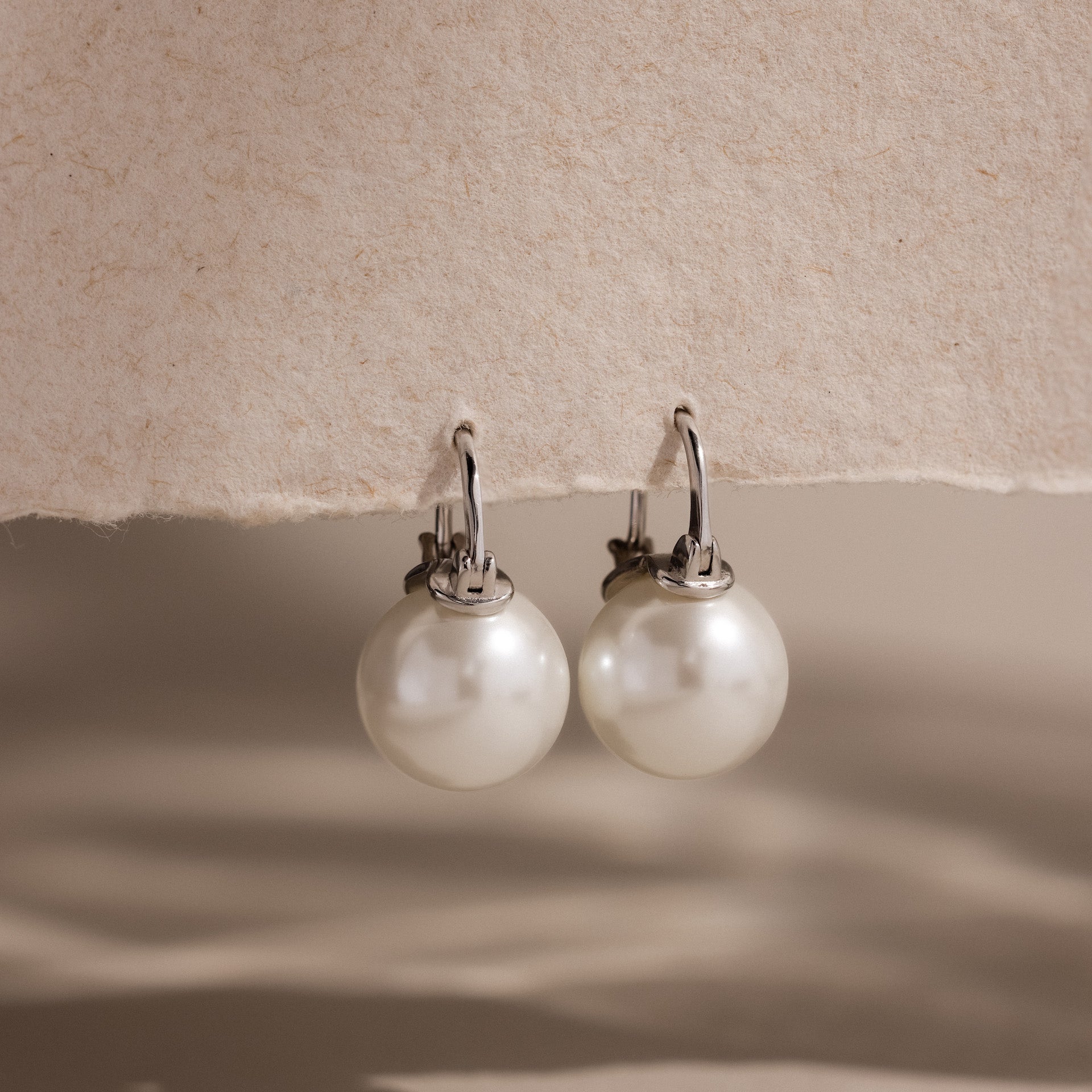 Pearl Dome Drop Earrings