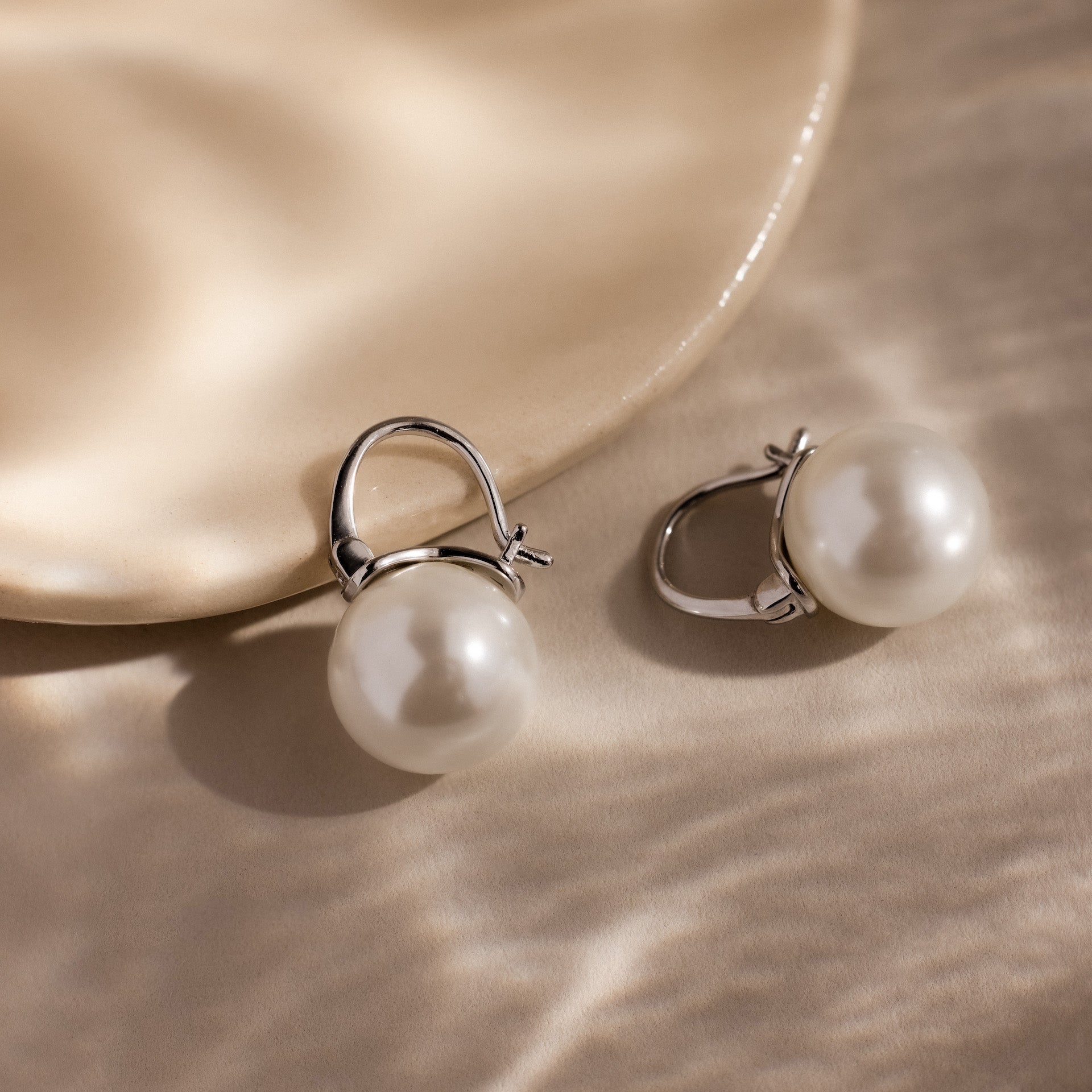 Pearl Dome Drop Earrings