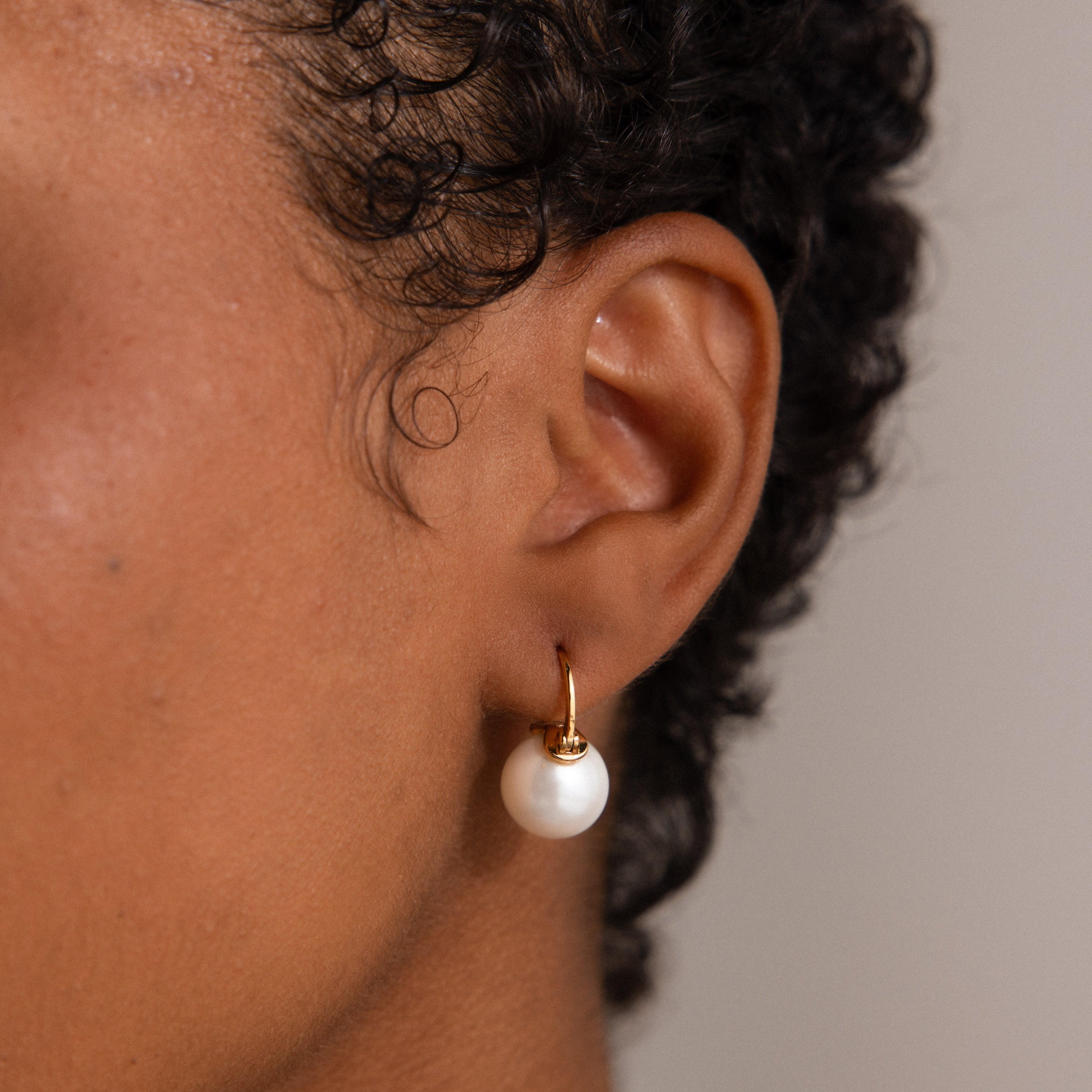 Pearl Dome Drop Earrings