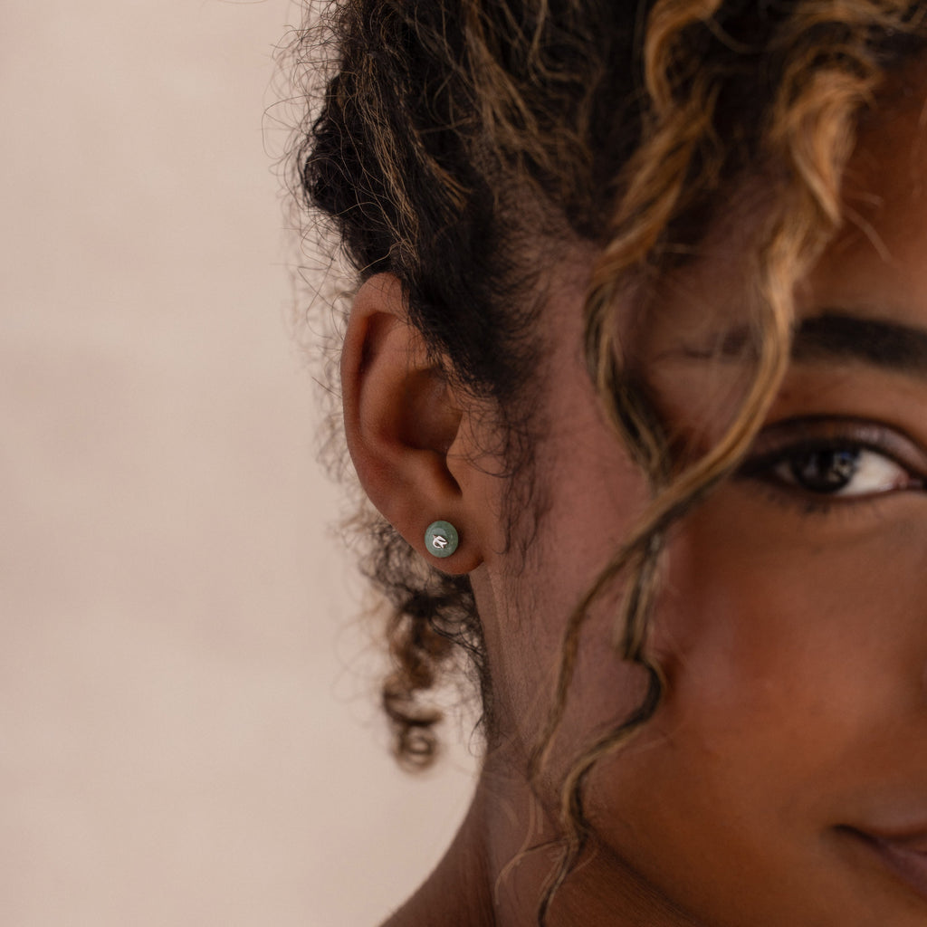 Jade Bird Studs