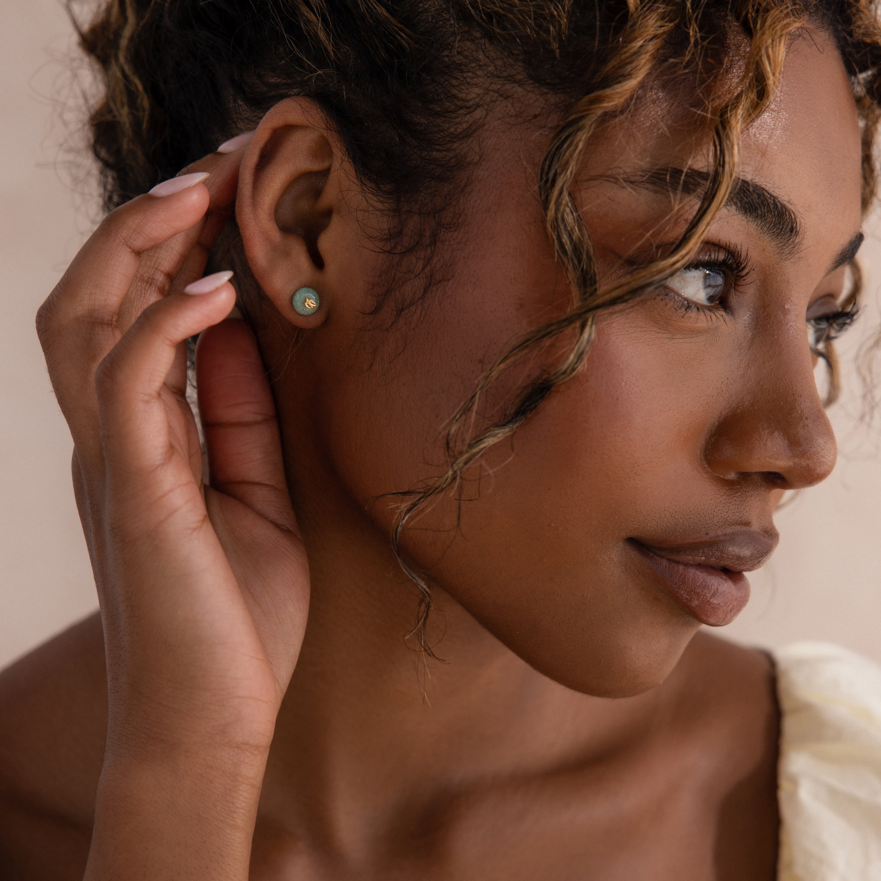 Jade Bird Studs