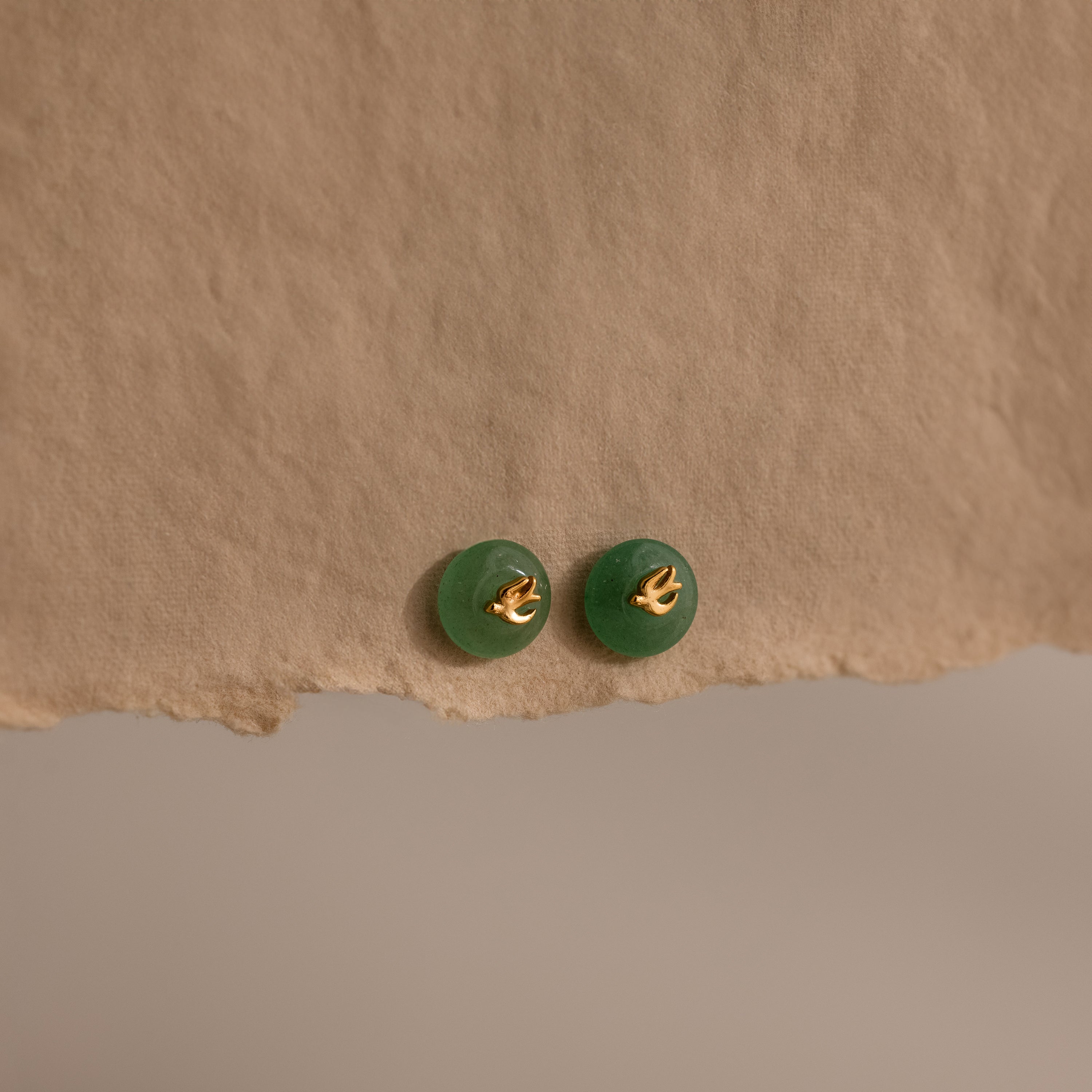 Jade Bird Studs