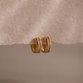 Ribbed Pave Huggies
