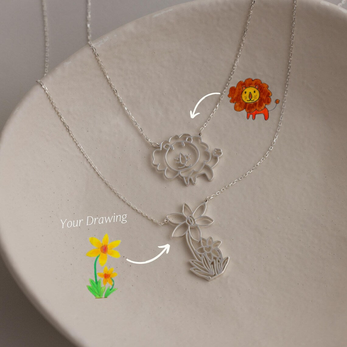 Kids Drawing Necklace