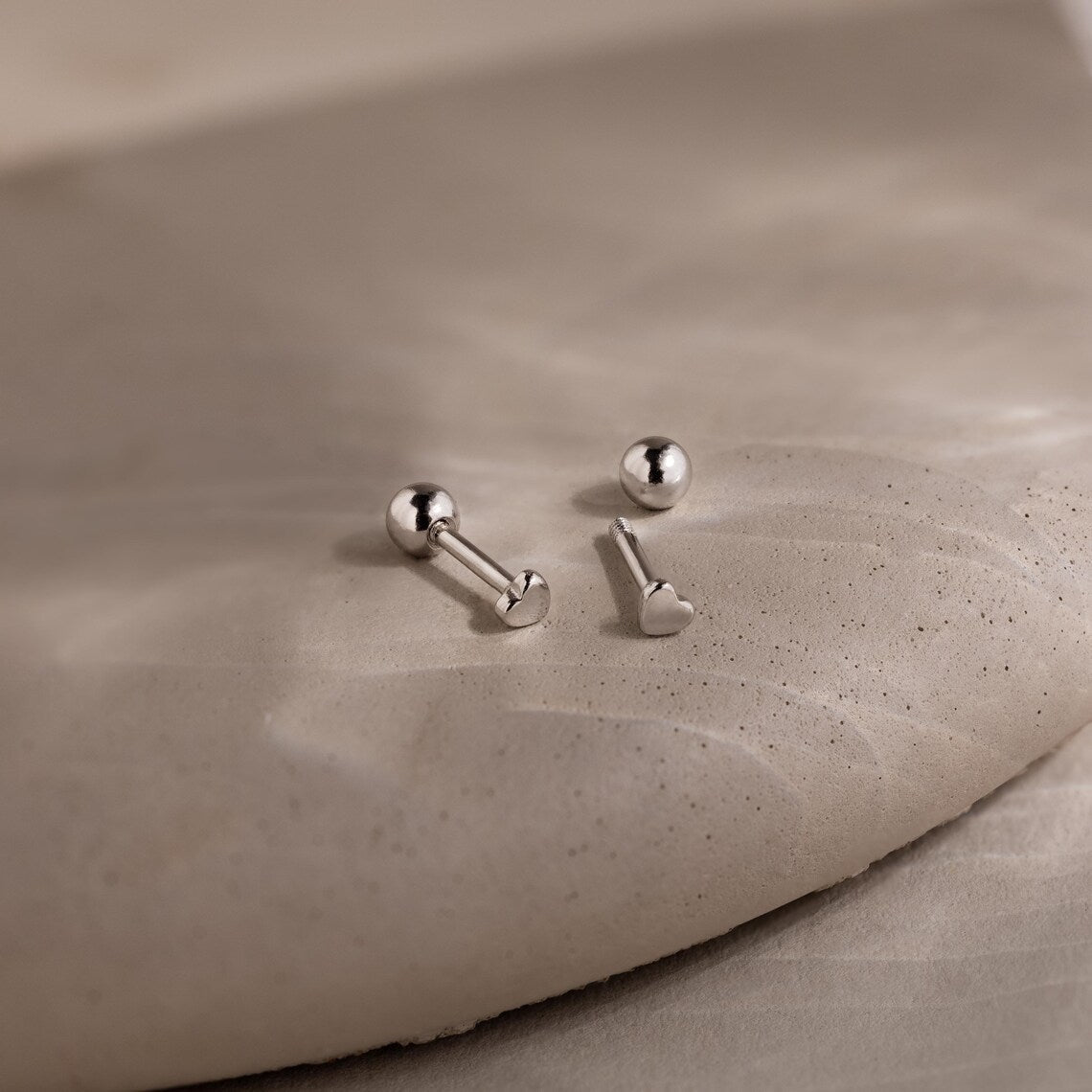 Tiny Heart Studs