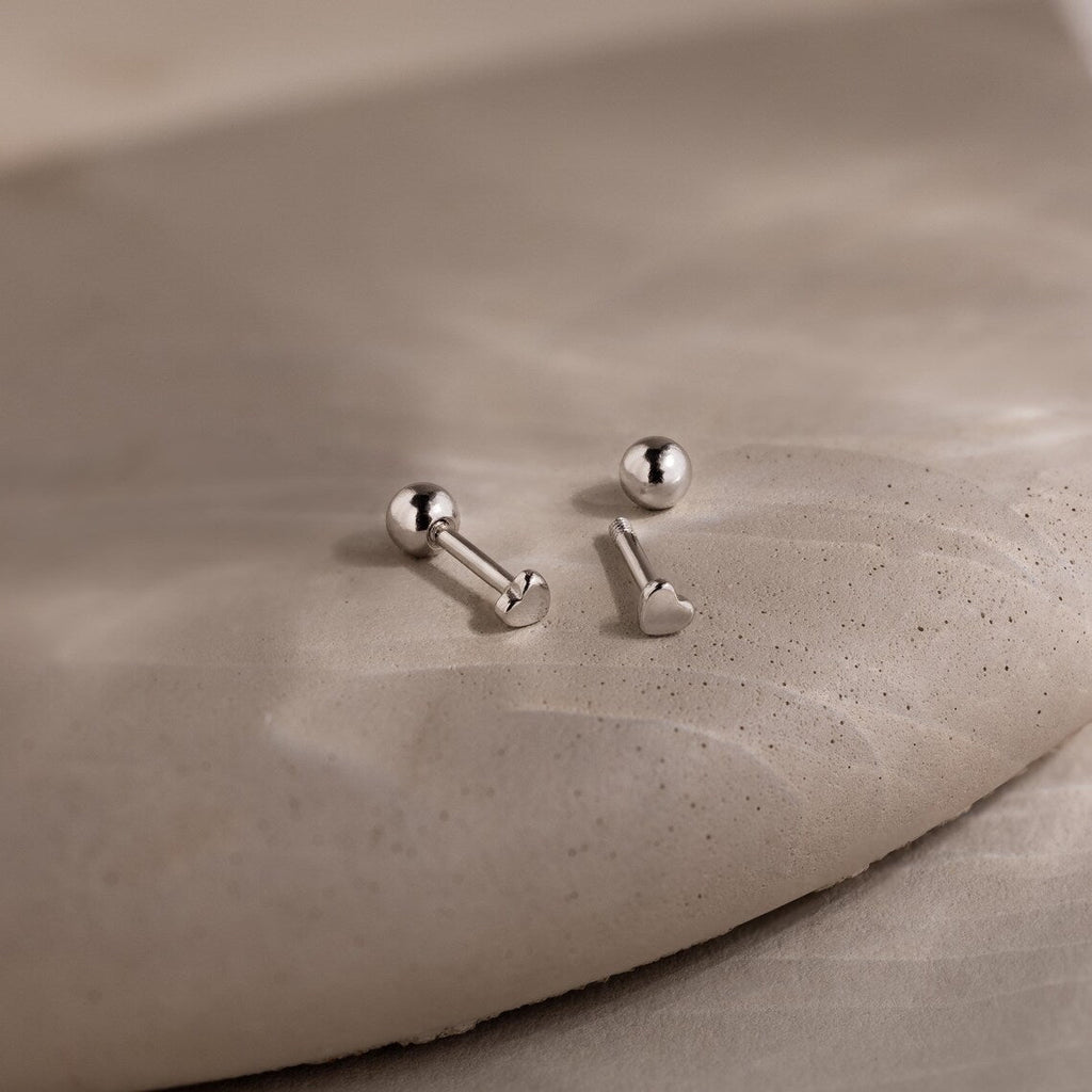 Tiny Heart Studs