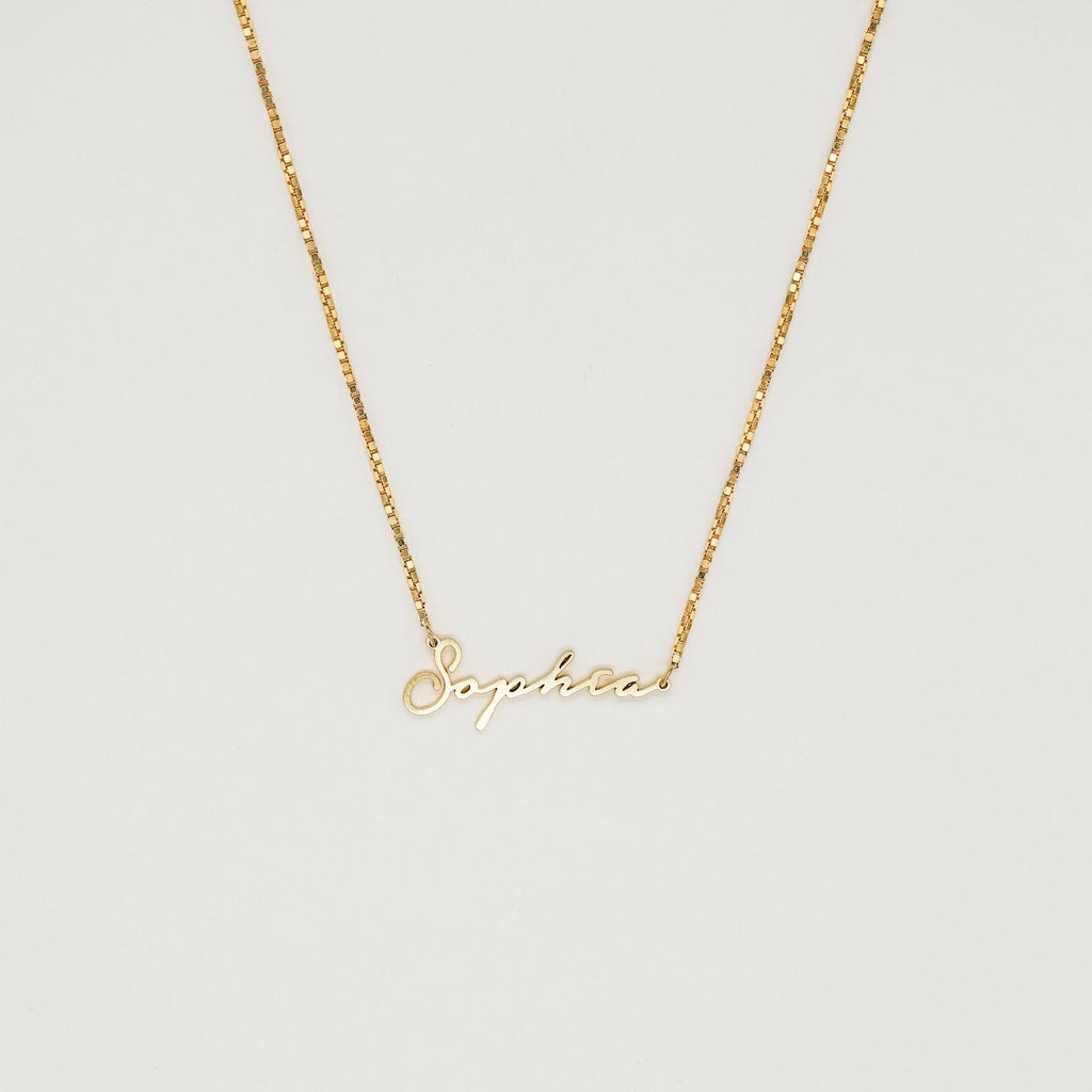 Venice Name Necklace in Box Chain