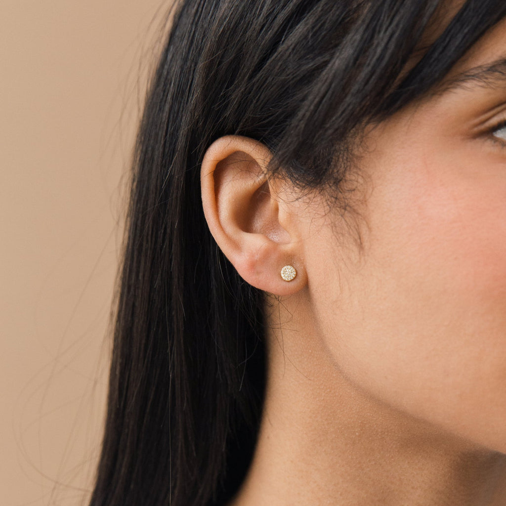 Pave Round Studs