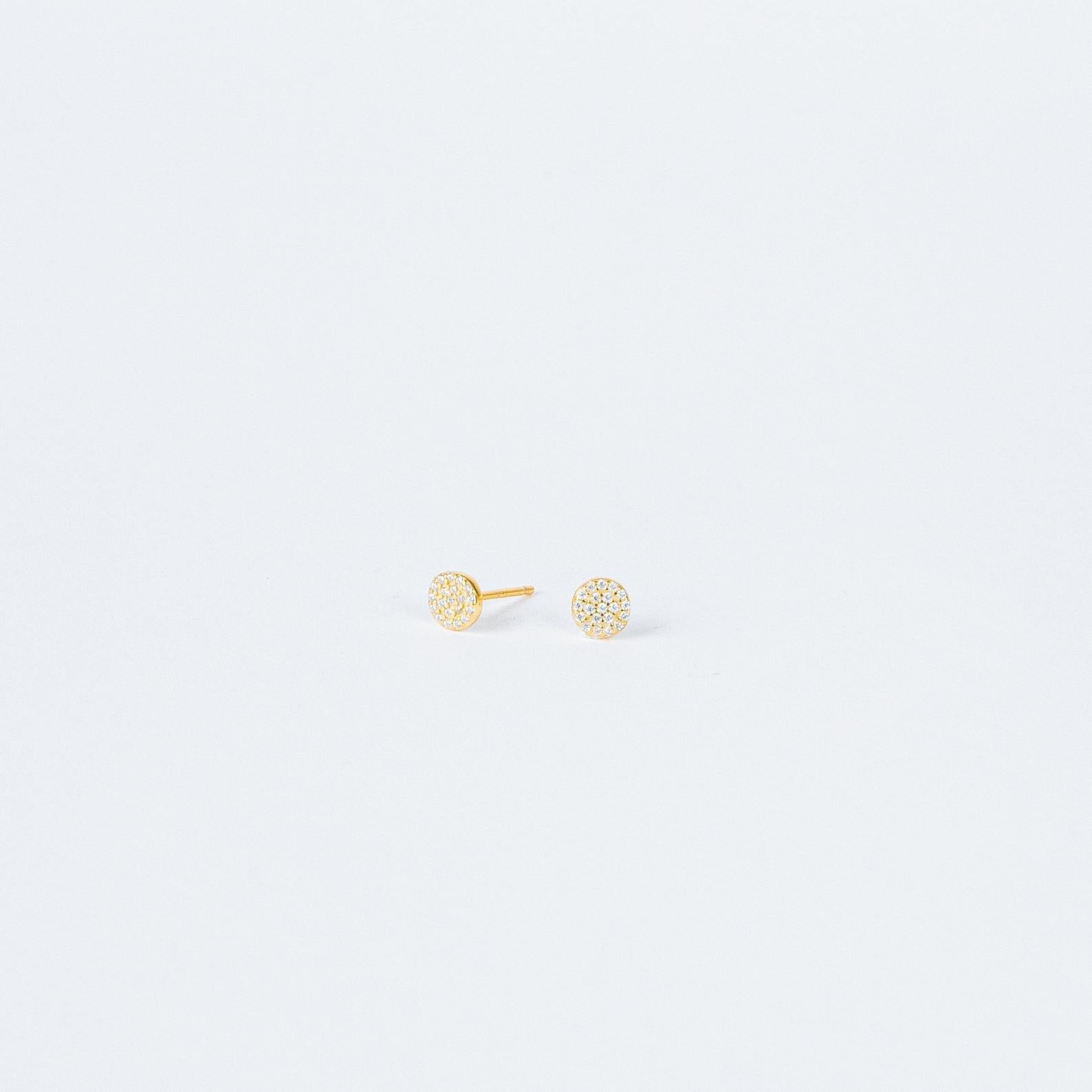 Pave Round Studs
