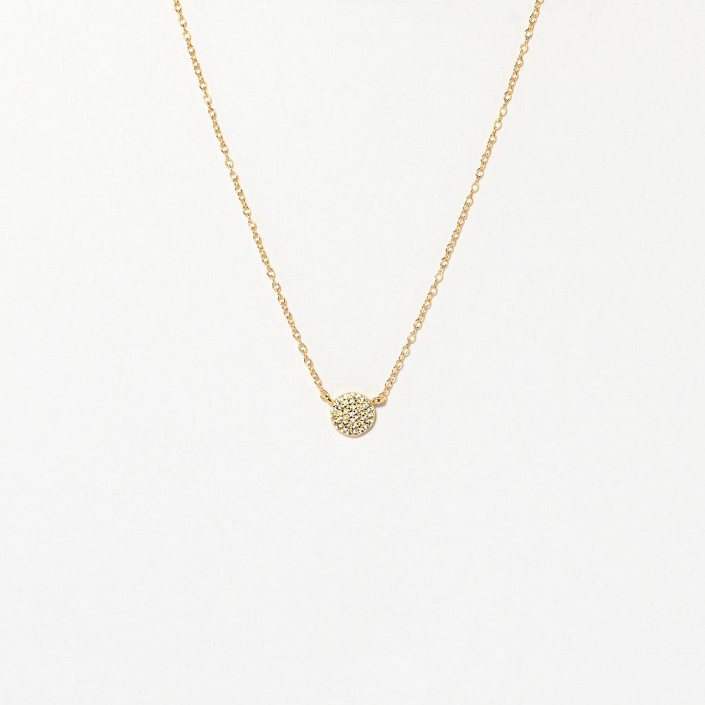 Pave Round Necklace