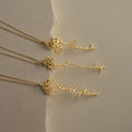 Flower Birth Name Necklace