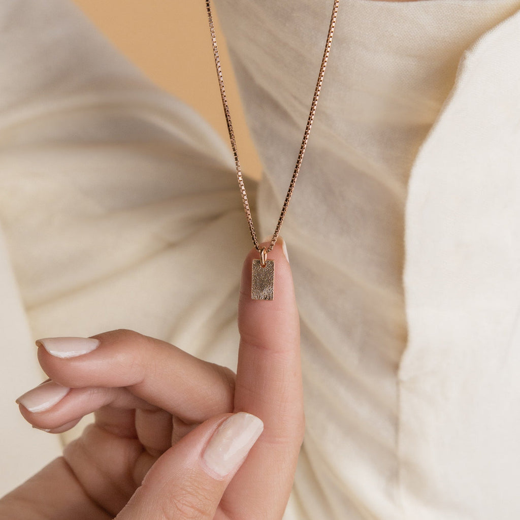 Mini Fingerprint Tag Necklace