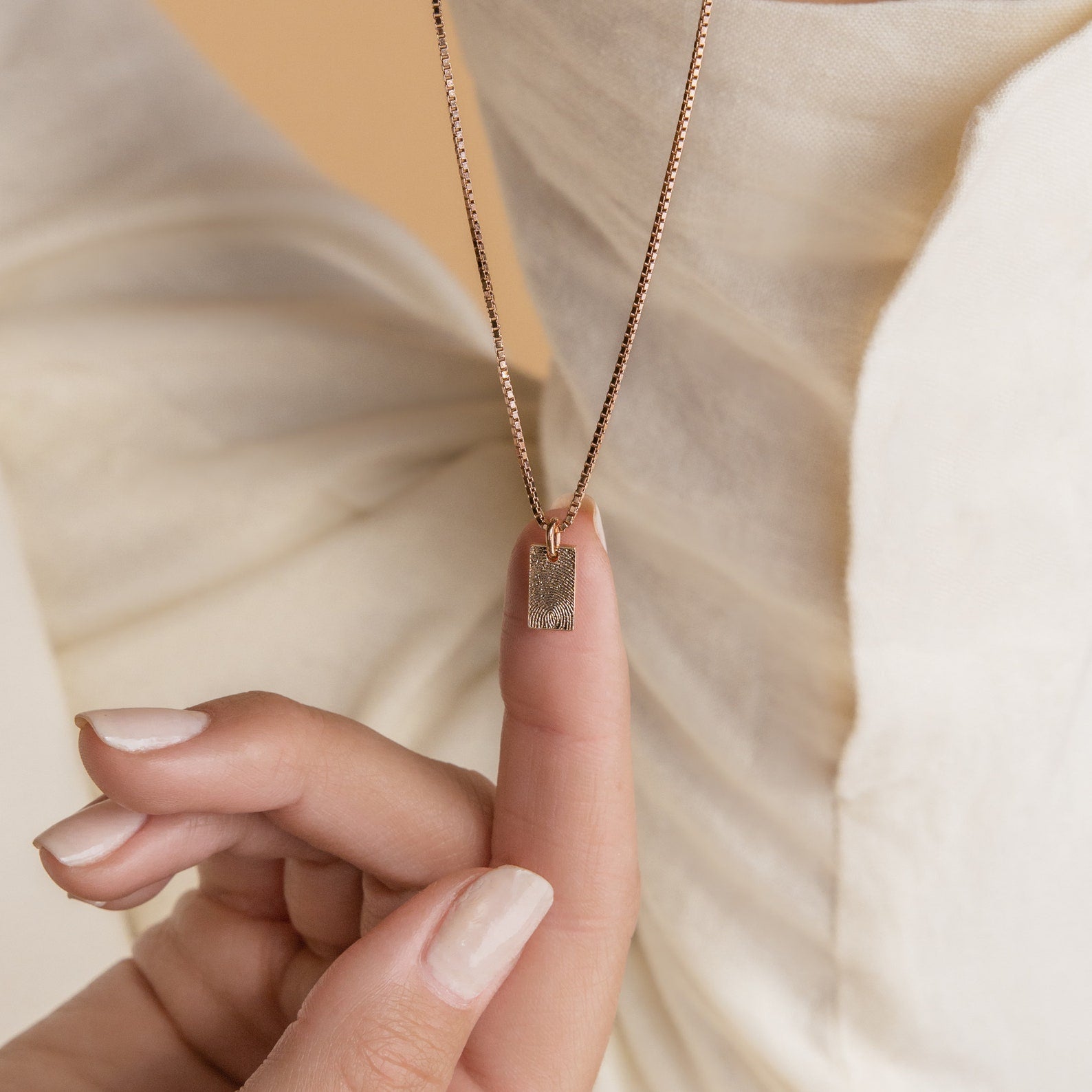 Mini Fingerprint Tag Necklace