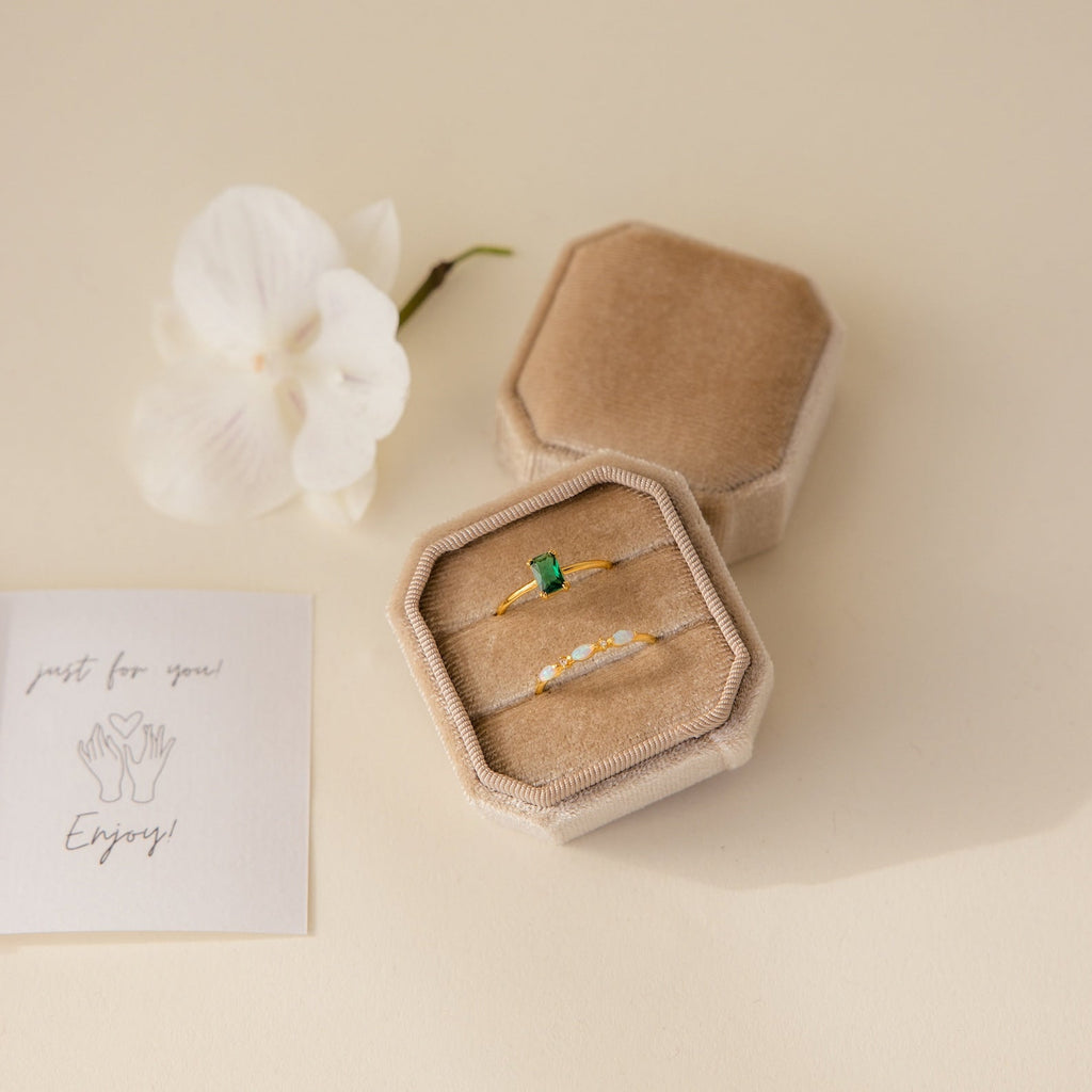 2 Slot Velvet Ring Box