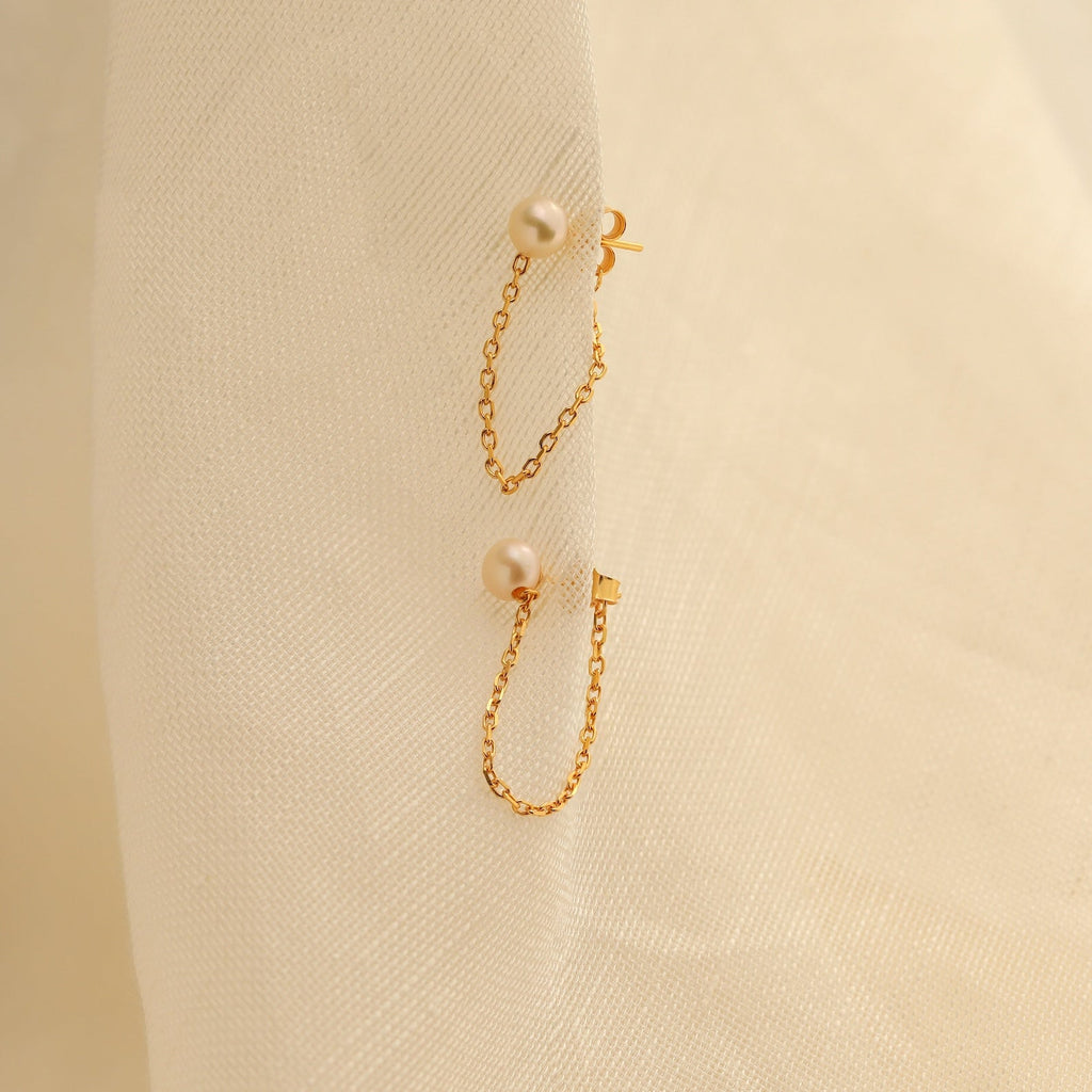 Pearl Chain Studs