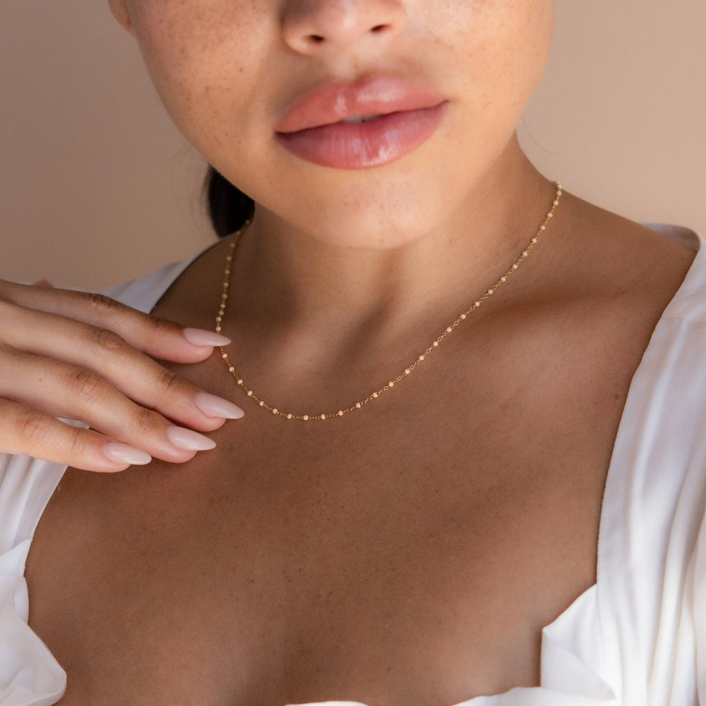 Peach Station Necklace