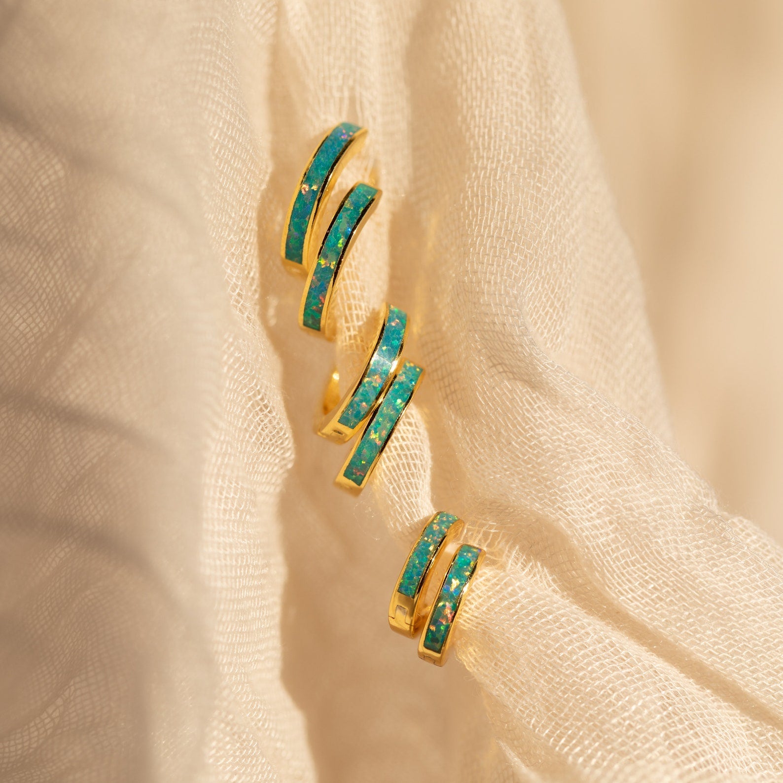 Opal Inlay Earrings