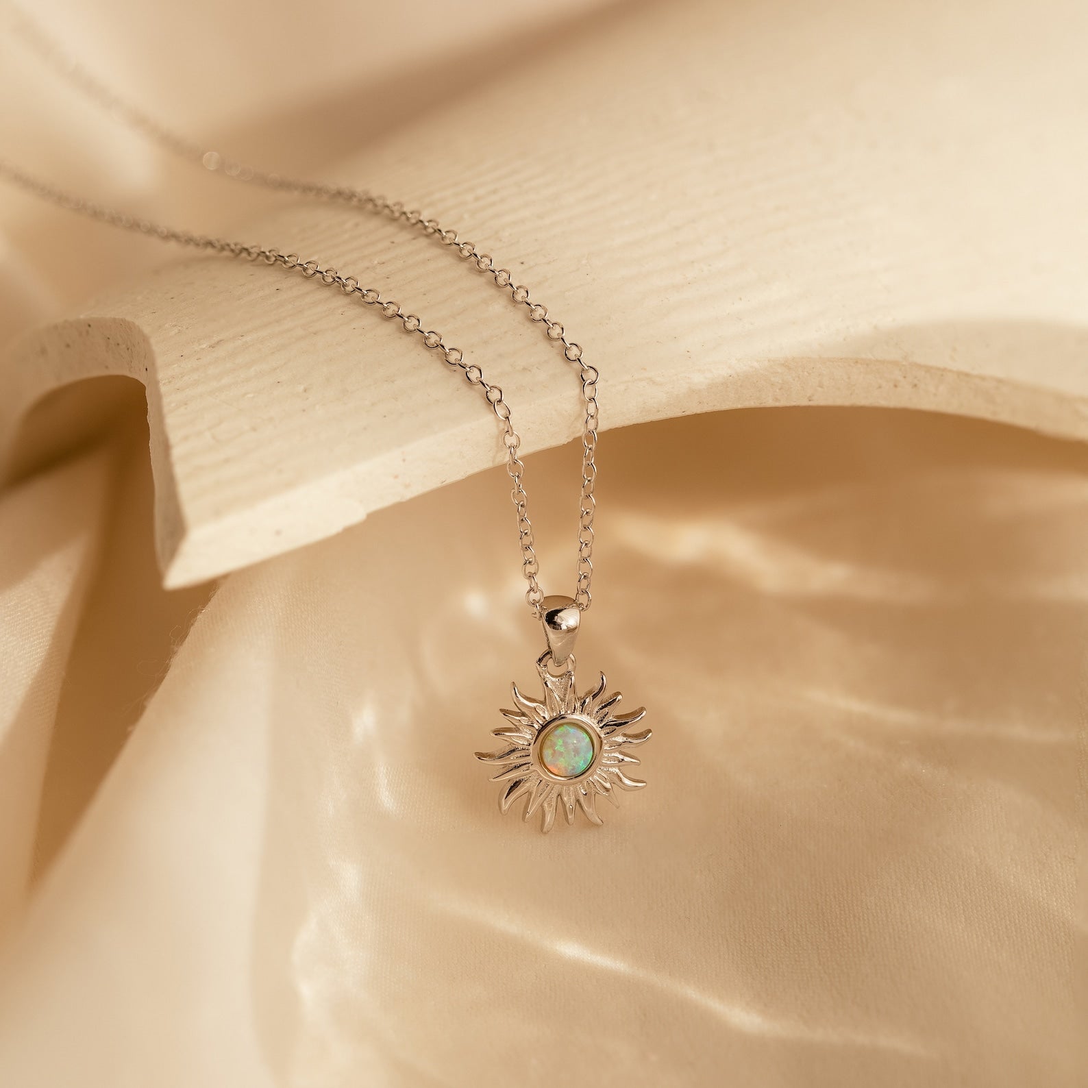 Opal Sun Necklace