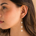 Long Pearl Dangle Earrings