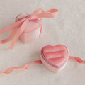 Pink Velvet Heart Ring Box