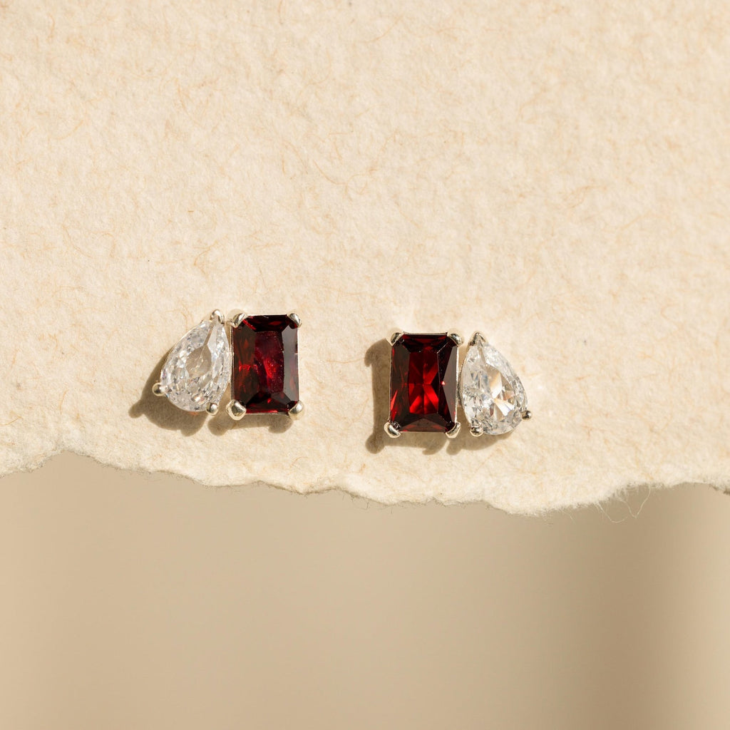 Toi et Moi Birthstone Earrings