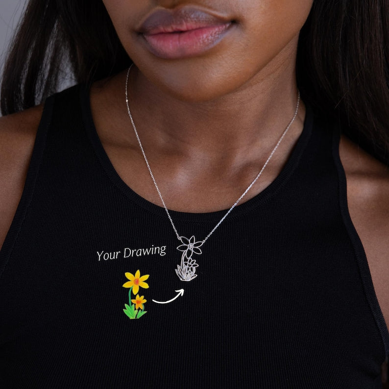 Kids Drawing Necklace