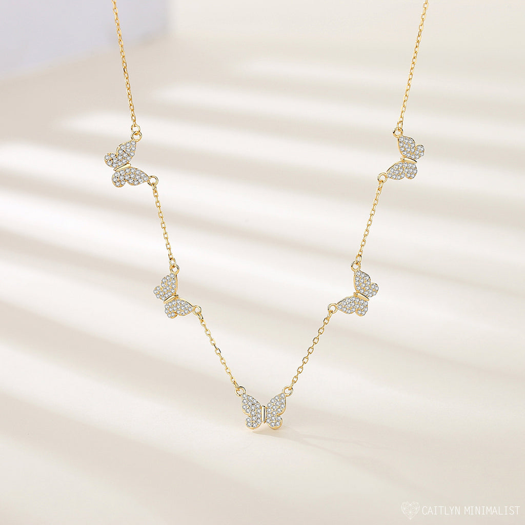 Pave Butterfly Necklace