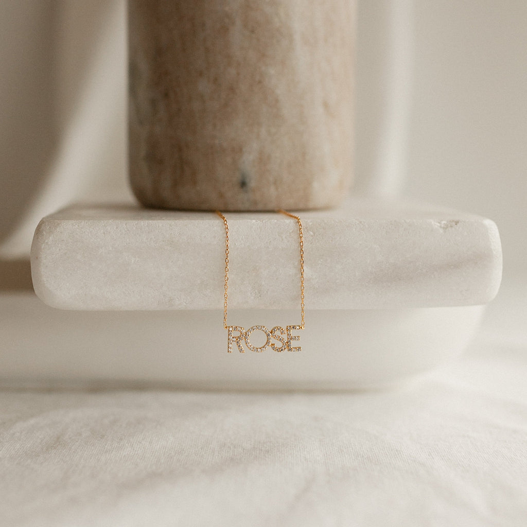 Pave Name Necklace