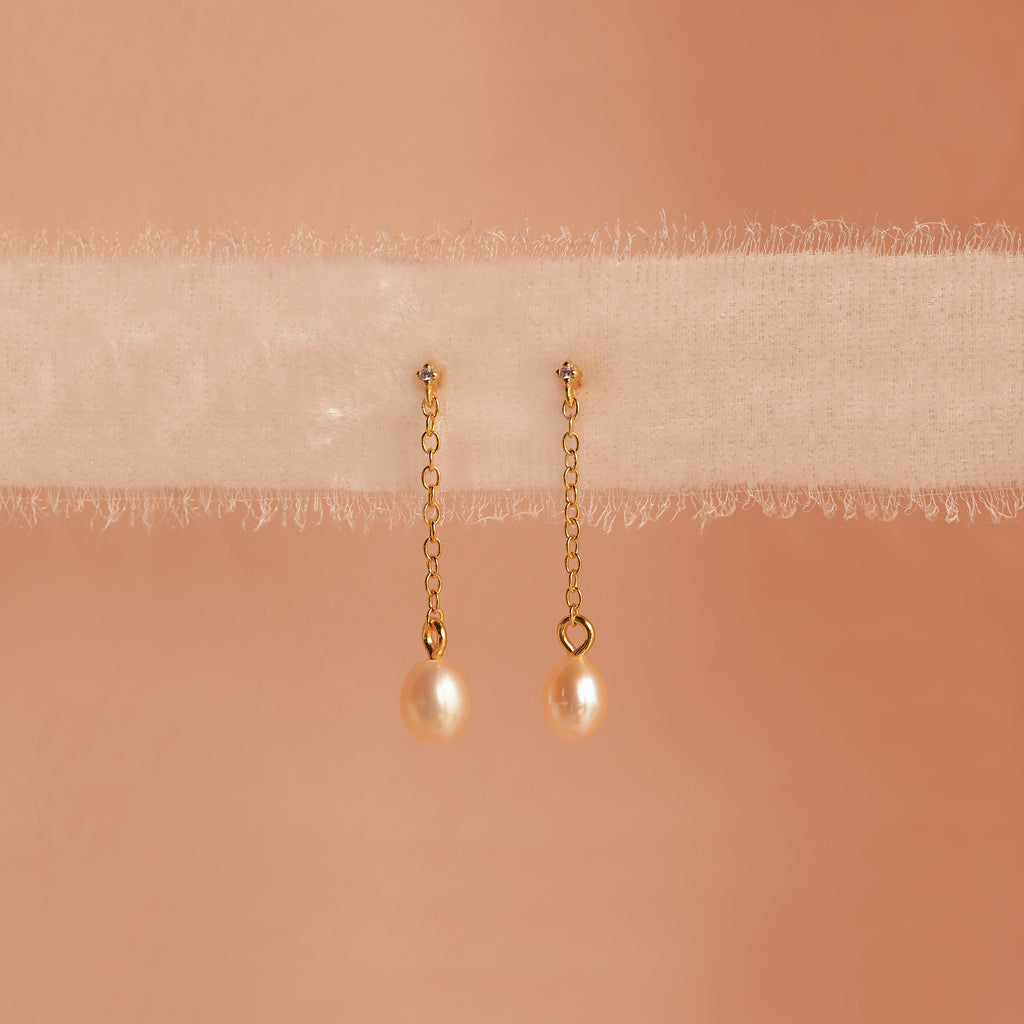 Isha Pink Pearl Earrings