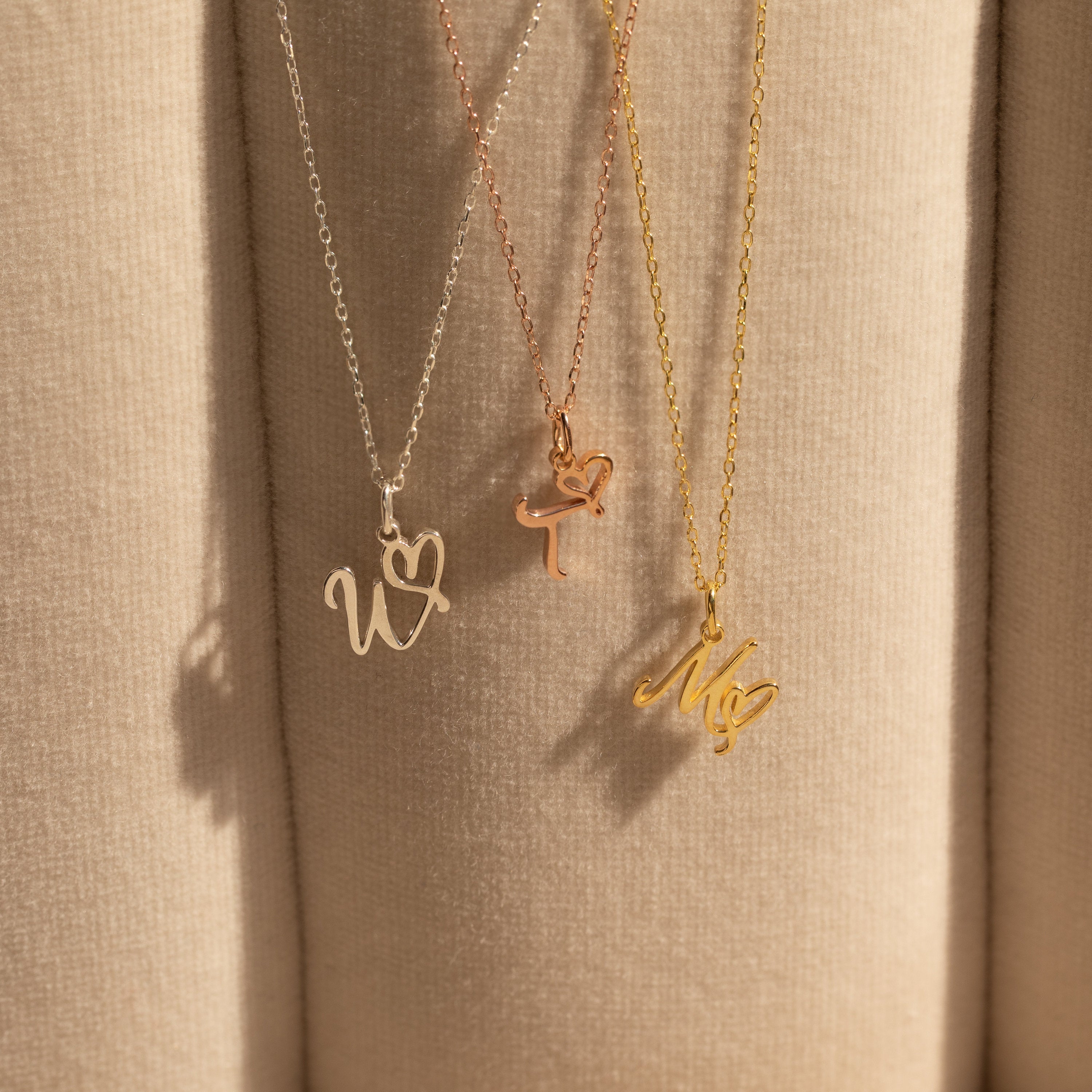Initial Heart Necklace