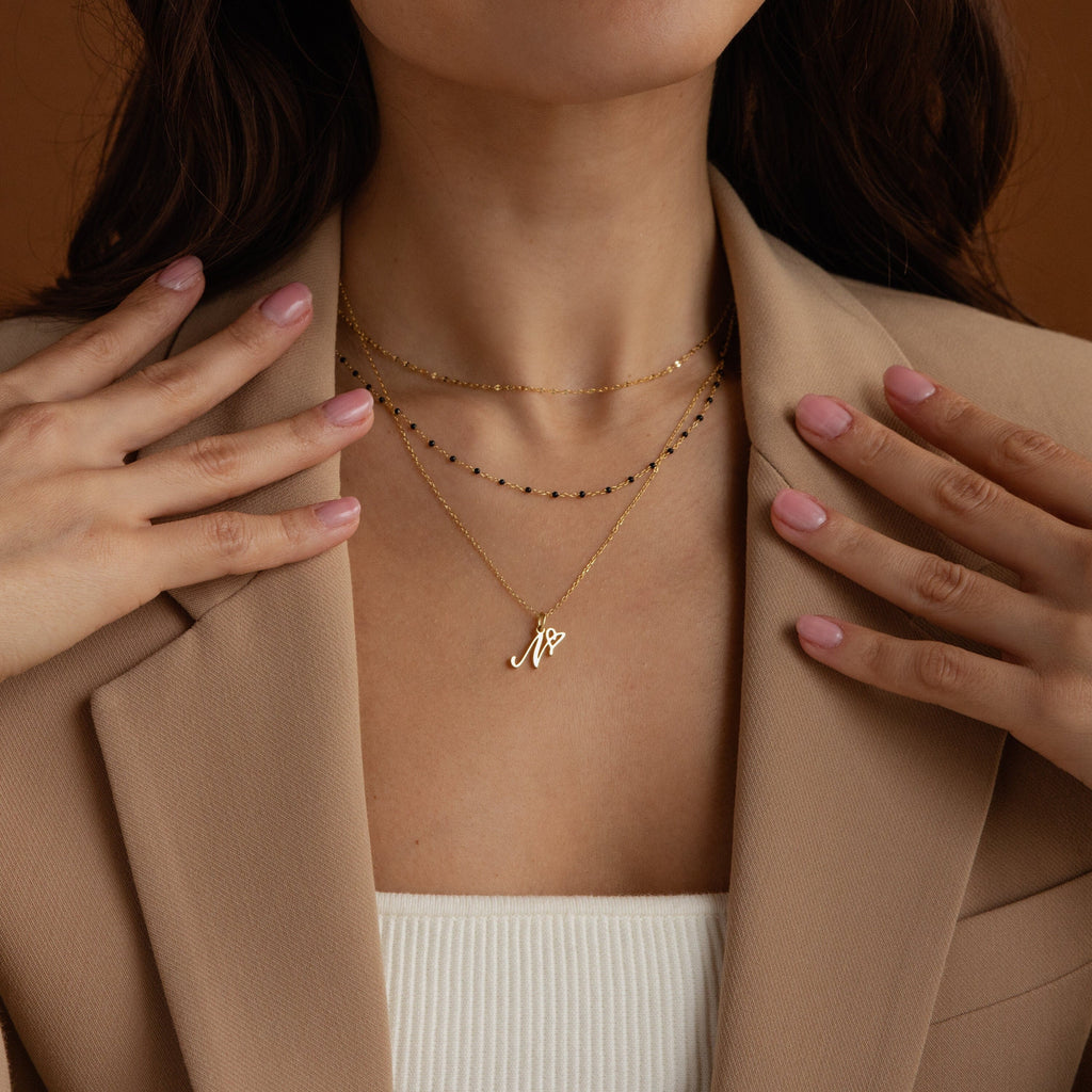 Initial Heart Necklace