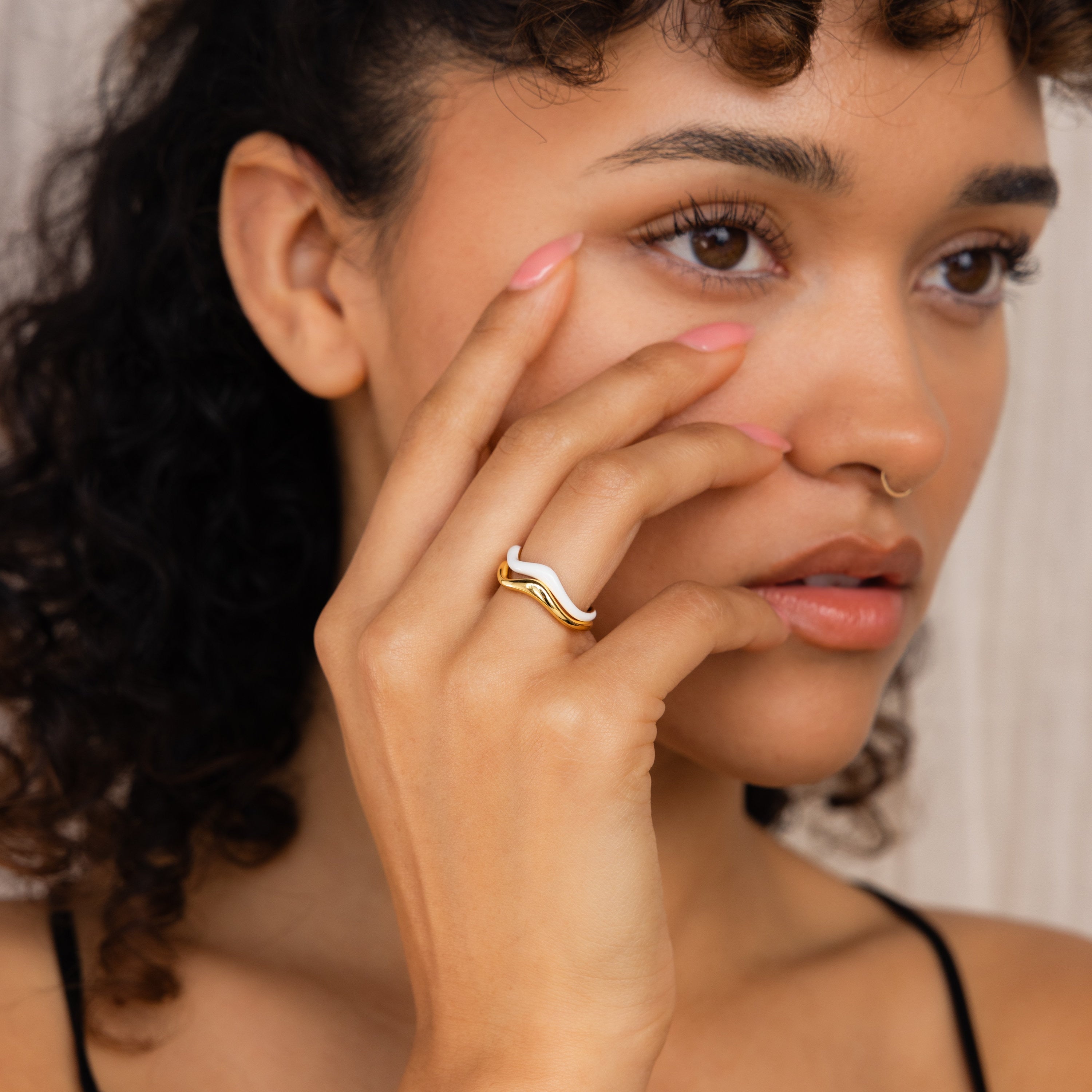 Duo Wave Ring Set