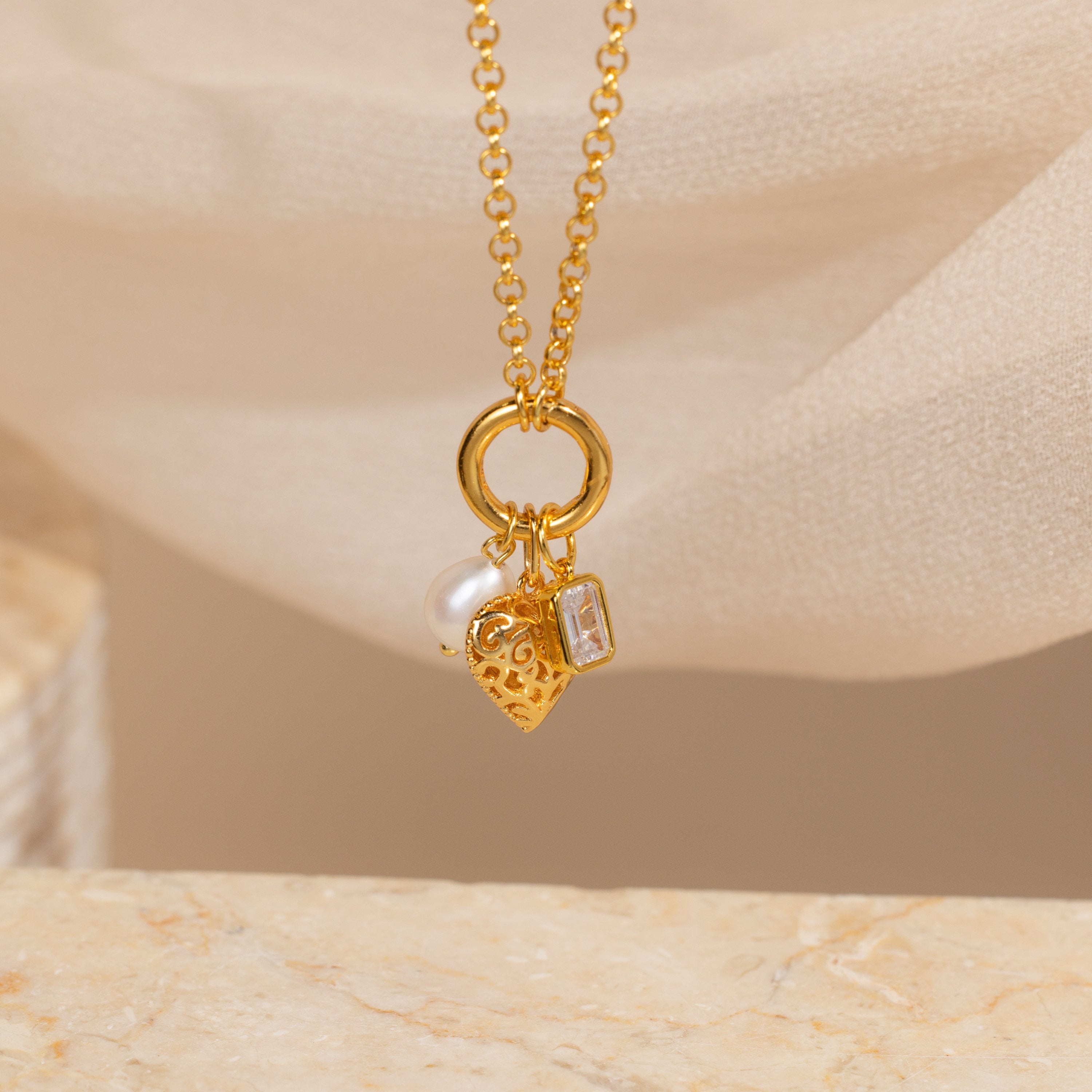 Rolo Circle Charm Necklace