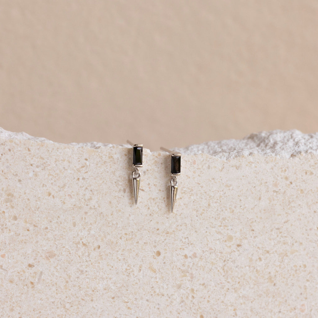 Onyx Dagger Drop Earrings