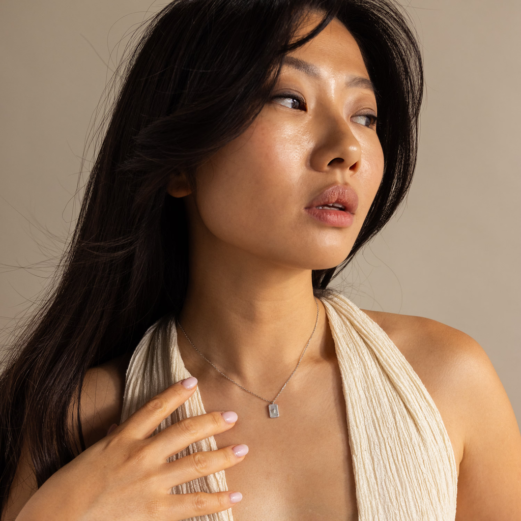 Pave Pearl North Star Necklace