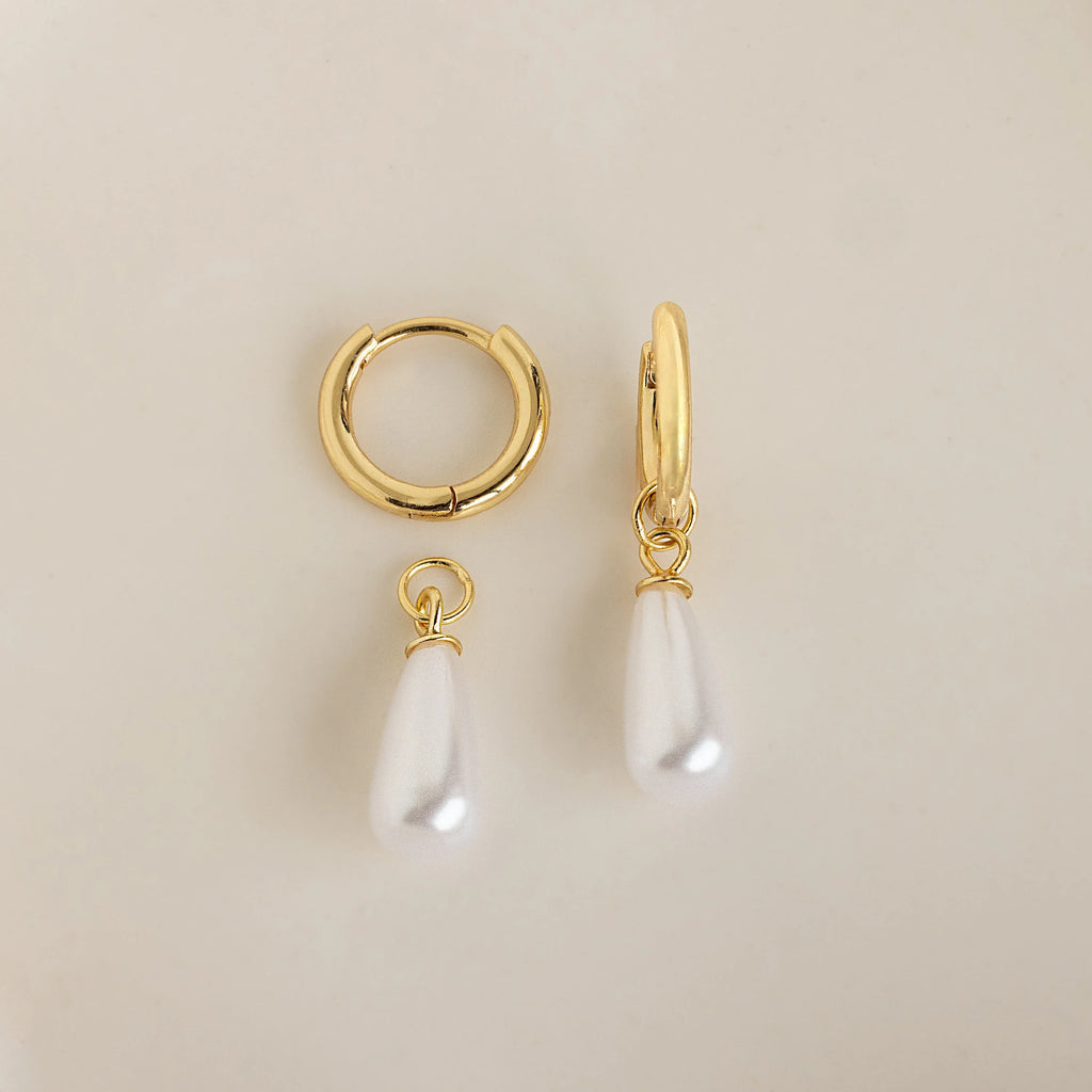 Pearl Teardrop Huggies