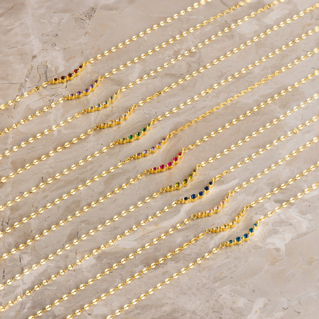 Lace Birthstone Necklace