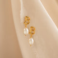 Initial Pearl Drop Studs