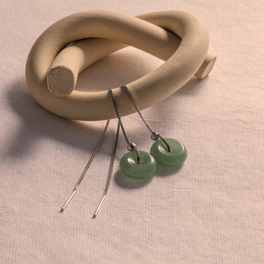 Jade Threader Earrings