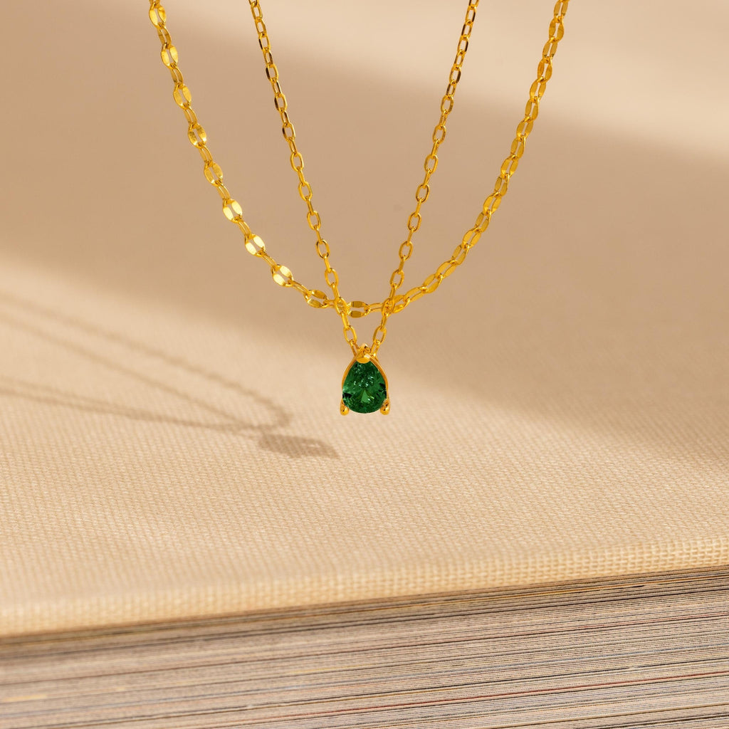 Duo Layered Birthstone Necklace