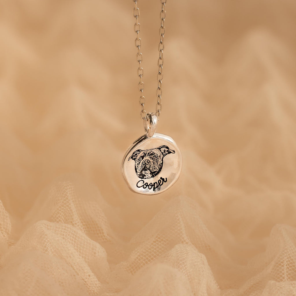 Pet Portrait Coin Necklace