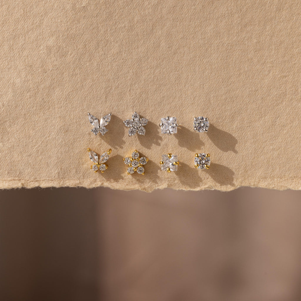 Pave Assortment Flat Back Set