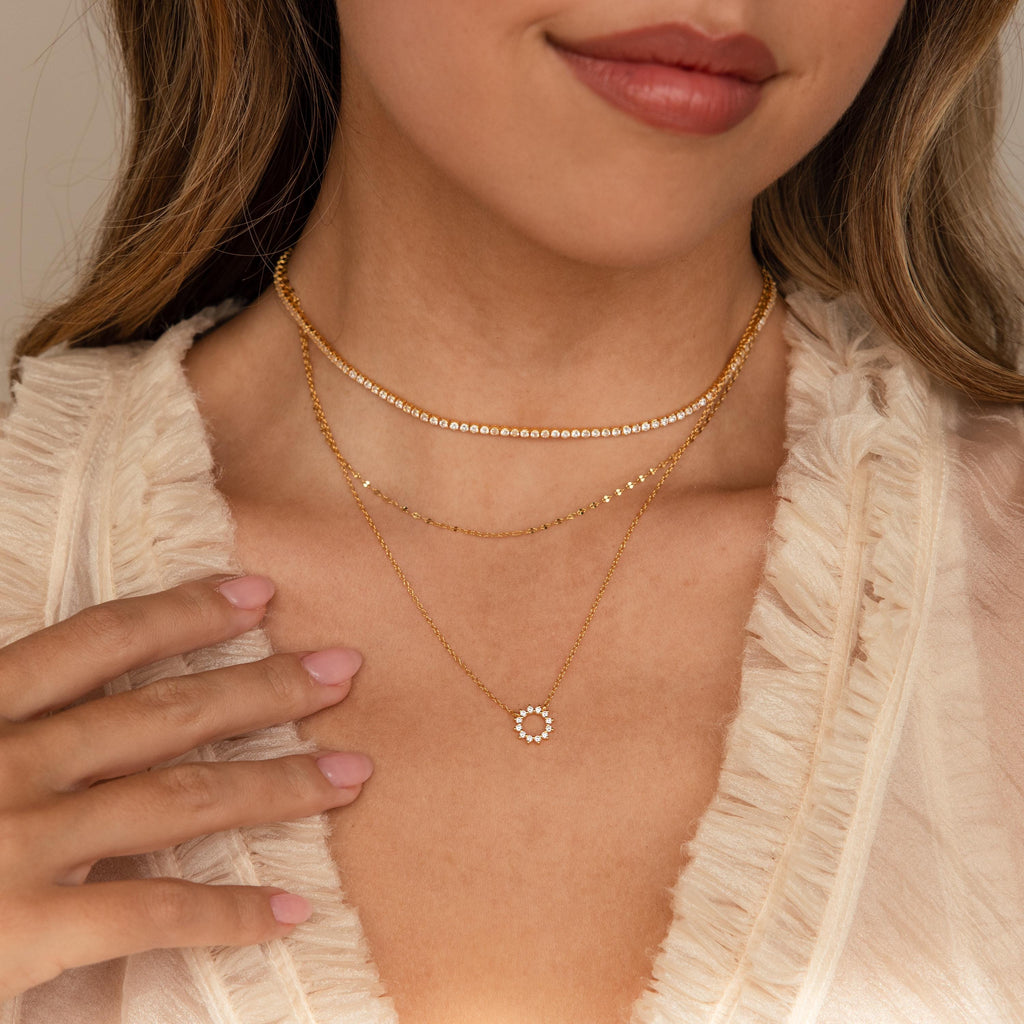 Diamond Sun Necklace