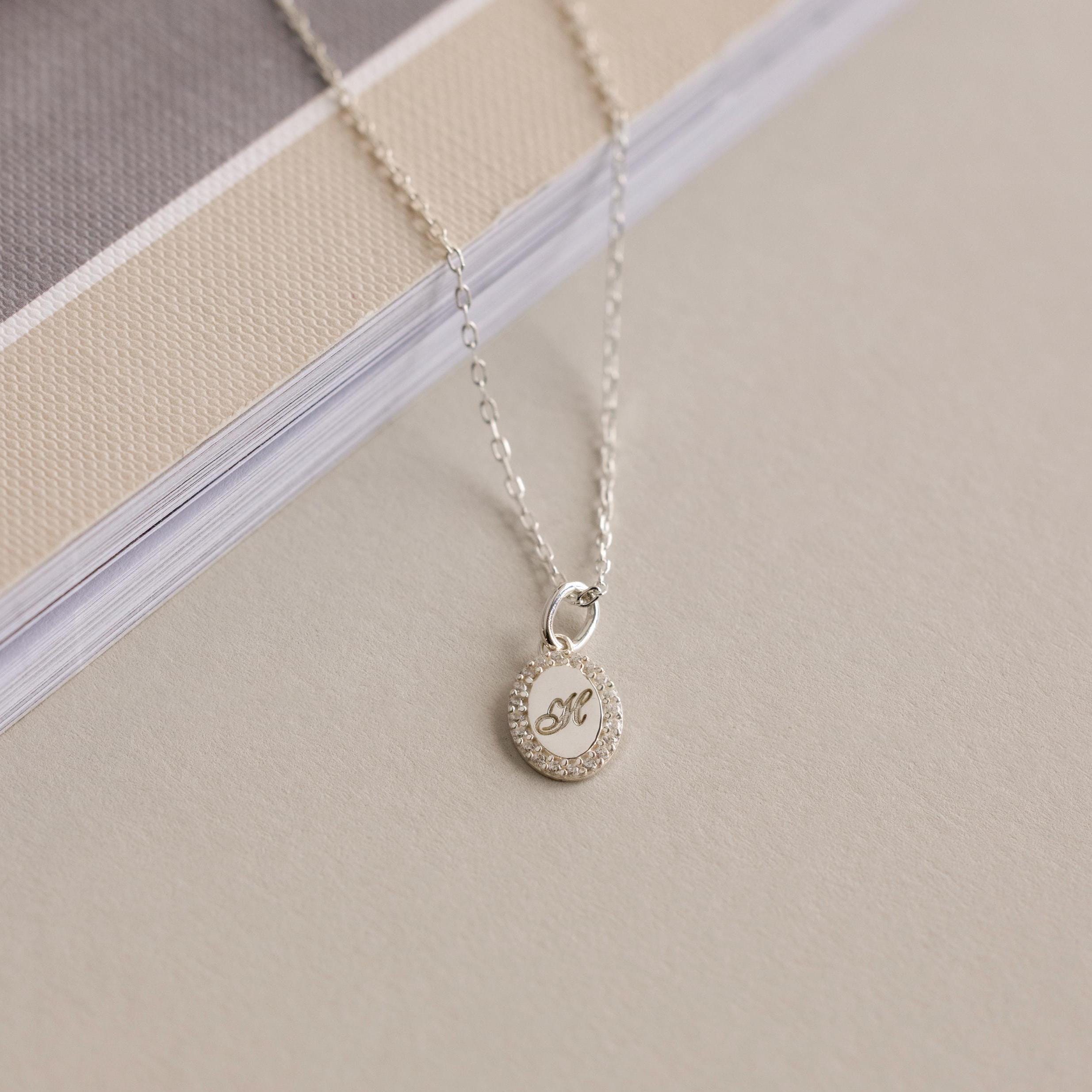 Pave Initial Pendant Necklace