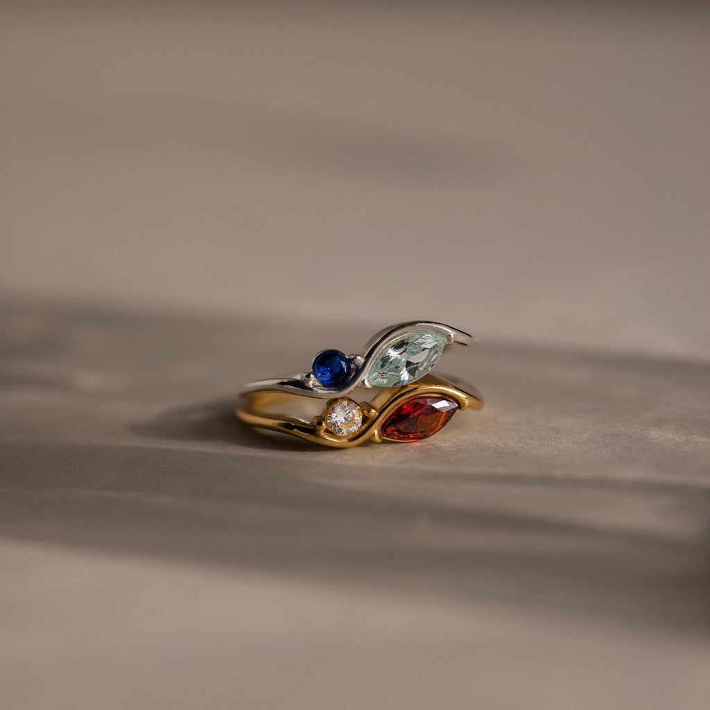 Toi et Moi Infinity Birthstone Ring