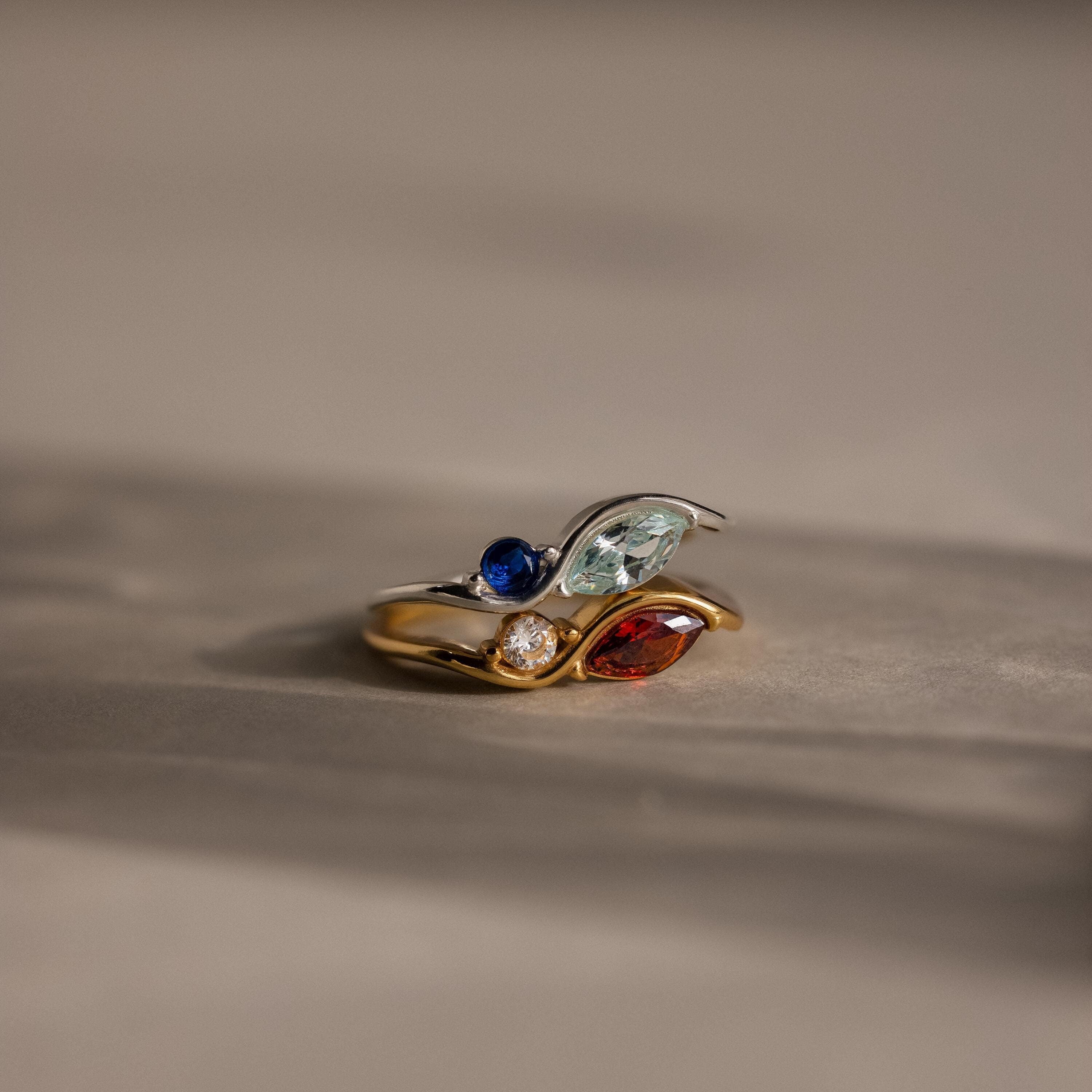 Toi et Moi Infinity Birthstone Ring