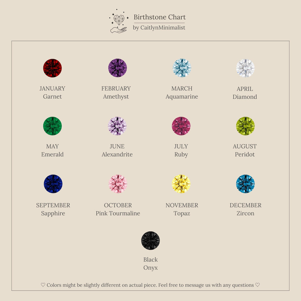 Mixed Birthstone Heart Studs