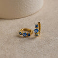 Princess Cut Birthstone Huggies