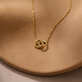 Pave Interlocking Circle Necklace